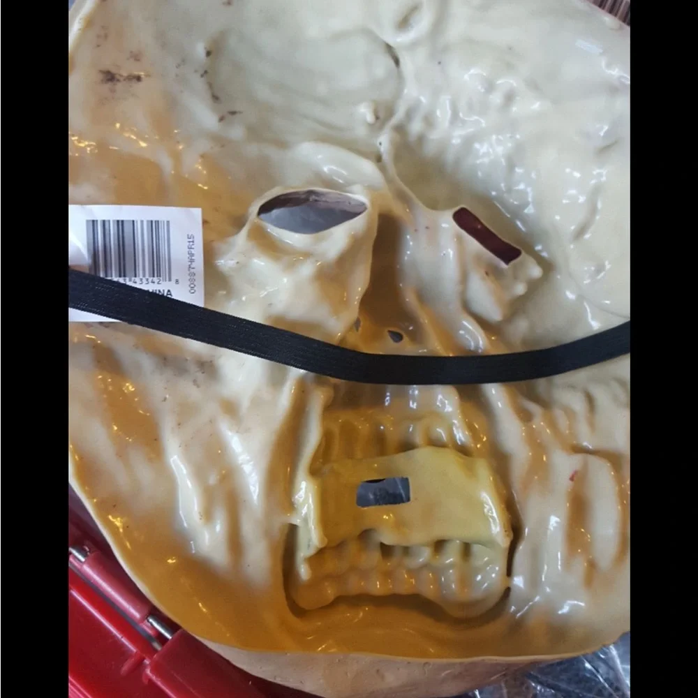 Two-Tone Horror Mask Rotten face mask soft vinyl ages 8+ new